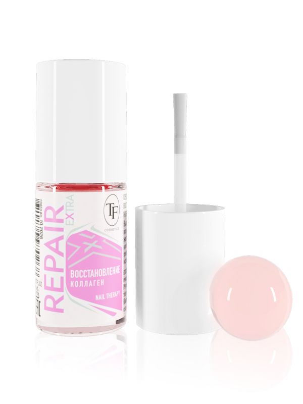 TF Means №4 for intensive restoration of nails with collagen "REPAIR EXTRA", pale pink, 8ml